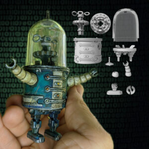 ViC-B1 150 retro robot model kit with parts